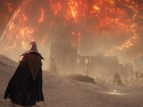 Screenshot from the game Elden Ring showing Andrew's character.